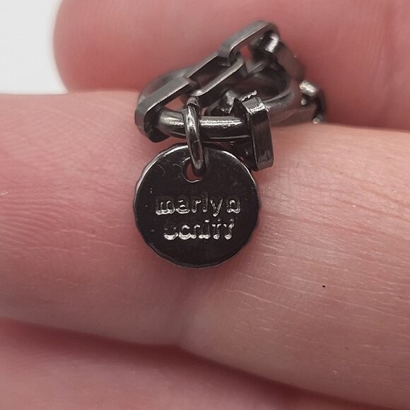 Marlyn Schiff Sugar Skull Rhinestone Pendant Necklace Gunmetal - Picture 9 of 10